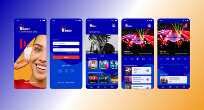 Beatz - Music App music app product design ui ux