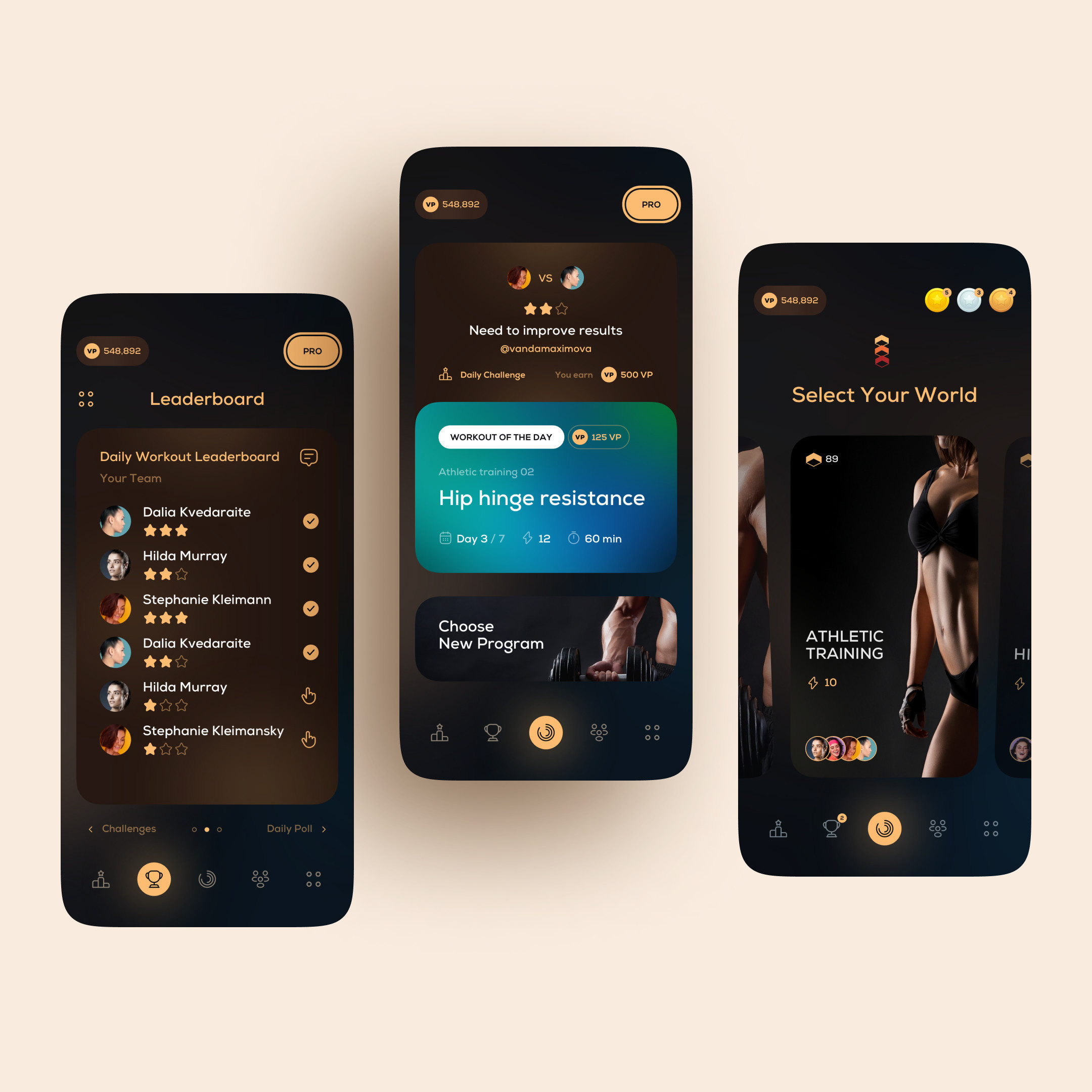 Example of Sport & Fitness App Design
