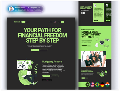 Landing Page - Fintech Platform 🪄 UX app branding platform ui uiux user web