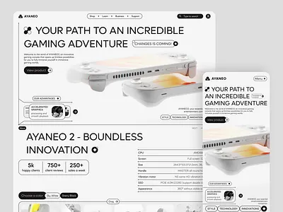Gaming Accessories Landing Page clean design dropshipping e store game gaming accessories gaming ecommerce website gaming store gaming tool gaming website homepage interface landing page minimal mobile play product shopping ui ux