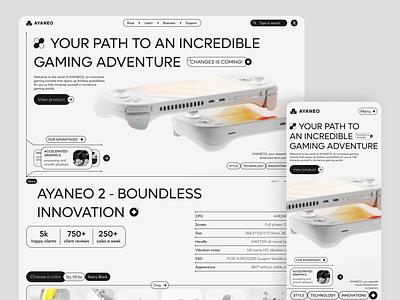 Gaming Accessories Landing Page clean design dropshipping e store game gaming accessories gaming ecommerce website gaming store gaming tool gaming website homepage interface landing page minimal mobile play product shopping ui ux
