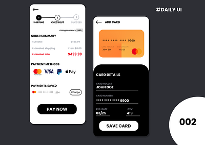 Credit card checkout design ui