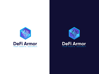 DeFi Armor abstract logo brand identity branding business logo combination logo corporate logo creative logo cybersecurity logo grandient iconic logo logo logo design minimal modern logo security logo tech logo technology logo tranding logo ui