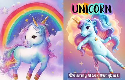 Unicorn Book Cover design for Amazon KDP amazon book cover book book cover cover design kid book cover kpd book cover unicorn cover
