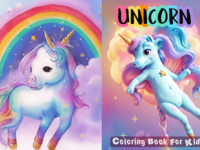 Unicorn Book Cover design for Amazon KDP amazon book cover book book cover cover design kid book cover kpd book cover unicorn cover