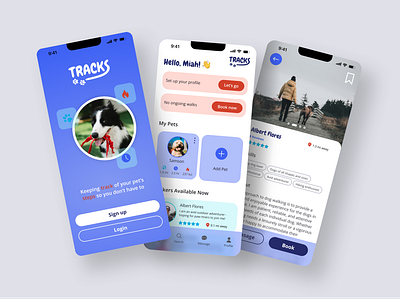 Dog Walking App app booking branding design dog walking product onboarding ui ux