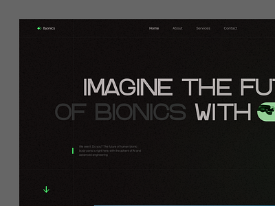 Byonics — Website Design UI. app clean design desktop landing page minimal modern ui product design ui ui design ui ux ux ux design web web design