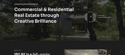 Real estate creative agency website animation branding ui website design