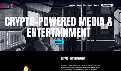 Crypto Entertainment Website Design branding graphic design ui