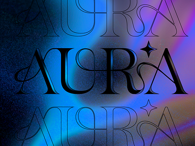 Aura Font Exploration font design gradient graphic design retro inspiration