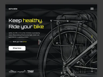 Bicycle store / shop website app design bicycle bicycle shop bike riding bike website 2023 branding dark ui electric bike health health routine landing minimal sports bike trendy bike ui uidesign
