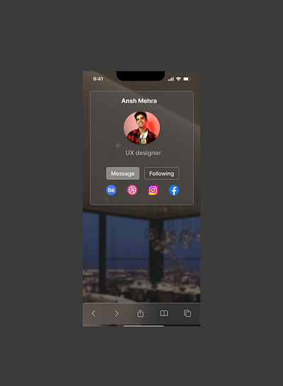 Social Share Spatial UI design ui