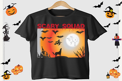 Scary squad 4 halloween tshirt 2023