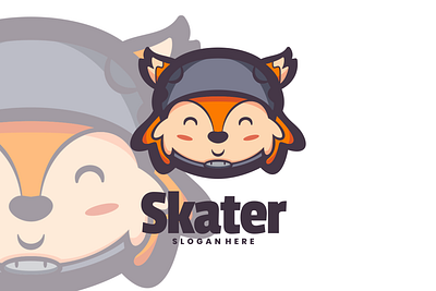 Skater animal branding cute mascot design graphic design illustration logo ui ux vector