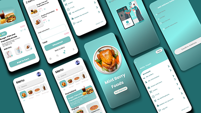 food app 3d animation app branding design graphic design motion graphics typography ui ux vector