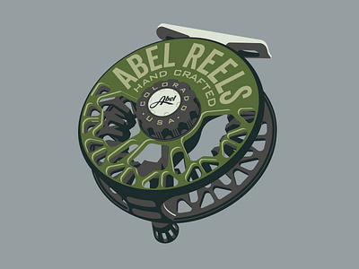 Abel Vaya Reel branding fishing fly fishing graphic design illustration tee tee shirt