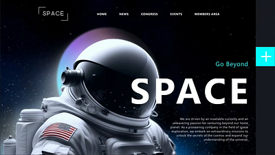 Design concept for a website that deals with space exploration animation design figma ui ux
