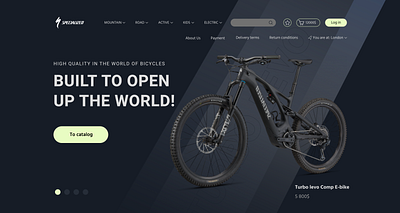 Web design of a bicycle sales site design figma ui ux