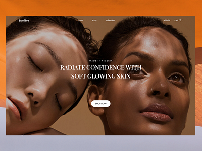 Lumière - Skincare Landing Page design figma landing page skincare website ui ui design website website design