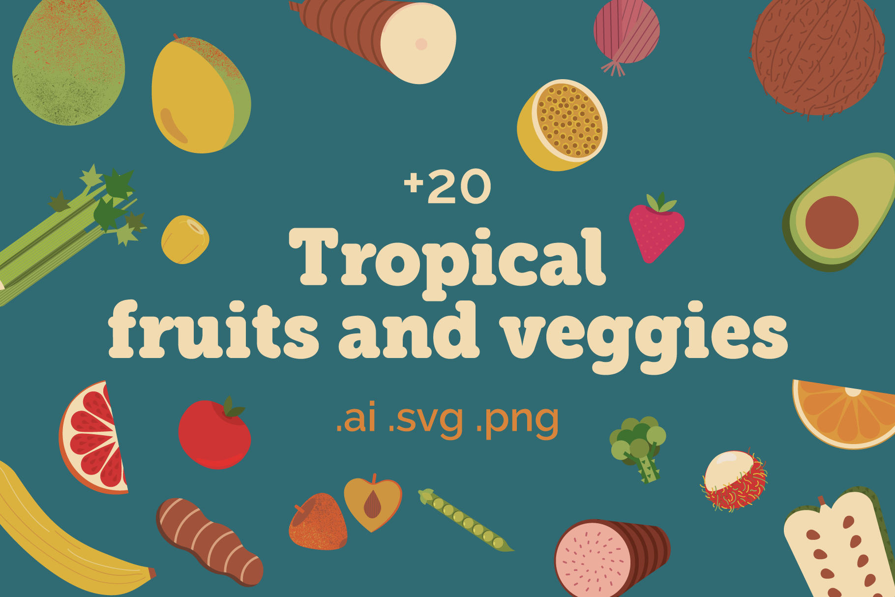 Fruits and veggies vector illustrations adobe illustrator colorful design digital art digital illustration flat flat design flat vector fruits and veggies graphic design icon design icon set illustration illustration animation illustrator storyboards vector vector art vector illustration vector illustrator