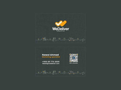 WeDeliver Business Card branding business card graphic design logo printed design بزنس كارد تصاميم مطبوعة شعار
