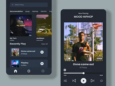 Music Player - Music Player app - Mobile Design app app design app ui design branding design furniture app illustration mobile ui apps music ui ui design