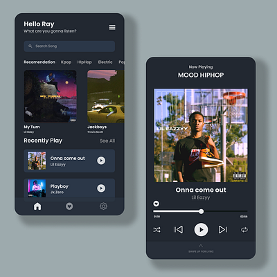 Music Player - Music Player app - Mobile Design app app design app ui design branding design furniture app illustration mobile ui apps music ui ui design