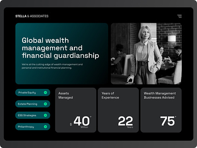 🚀 Wealth Management Firm | Hero Section design financial advisor financial planning hero landing page design mortgage private equity ui wealth management web