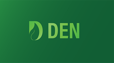 Logo and Branding for Den - A smart, eco, home heating service branding eco friendly graphic design green logo