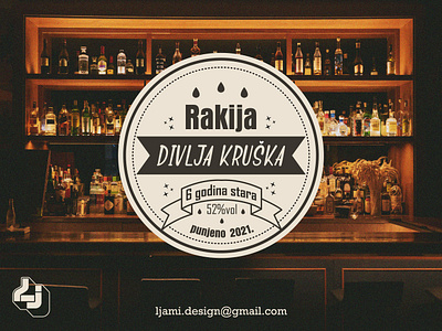 Rakija design drink logo