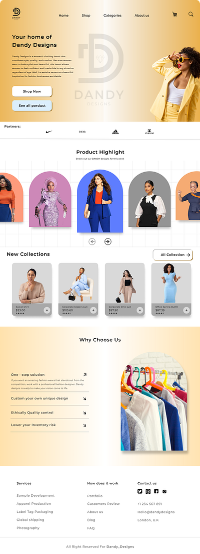 I Designed a Fashion E-commerce website for a Brand. figma productdesign ui ux