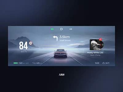 HMI concept scene design car dashboard hmi ui