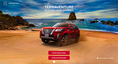 Terraventure Landing Page nissan ui uiux ux