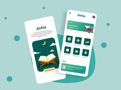 Ahfaz Quran figma graphic design illustration landing page mobile mobile design mobileapps ui uiux ux