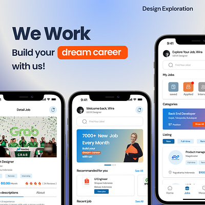 We Work Mobile App Platform 3d branding figma mobileapp product