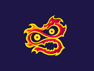 Hot Head design dragon fire graphic design illustration illustrator logo vector