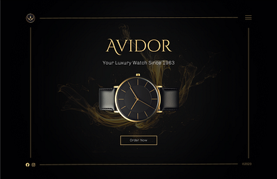 Avidor · Watch Store Landing Page Concept app brand branding classic clean concept design ecommerce elegant home homepage interface landing page minimal minimalist shop ui ux web website