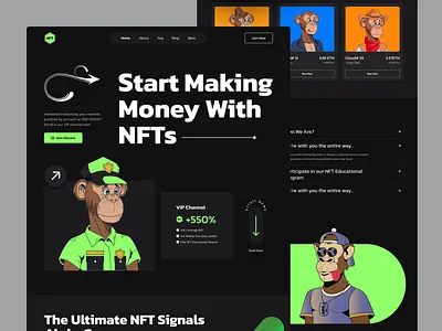 NFT Website Design crypto cryptocurrency digital art nft nft art nft landing page nft ui nft web nft website nft website design nft website redesign redesign web design website