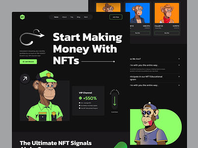 NFT Website Design crypto cryptocurrency digital art nft nft art nft landing page nft ui nft web nft website nft website design nft website redesign redesign web design website