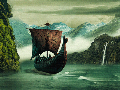 Pirate Ship Concept Art adventure artwork concept art creative art creative illustration design digital art fantasy mountains ocean photoediting photomanipulation photoshop pirateship piratesofthecarribean sailbot sailing sea ship treasure