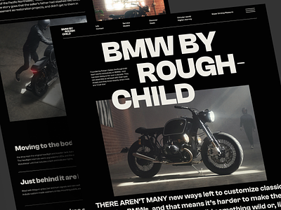 BMW- Website Design bike biker bmw bmw website bold design dark mode design graphic design inspiration landing page modern design rough child trendy design ui ui design uidesign uiux webpage website website design