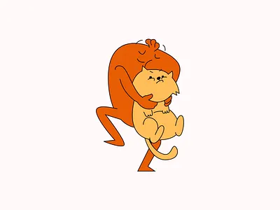 Leave the cat alone - Goofy Shapes Character Pack 2d branding character character design design illustration mobile app sketch ui vector vector illustration website