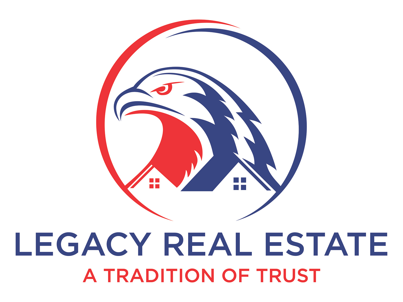 Legacy Real Estate Logo Design eagle real estate logo by Active Team