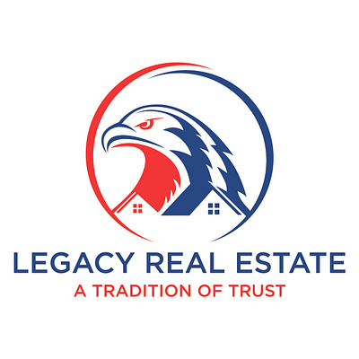 Legacy Real Estate Logo Design | eagle real estate logo branding design eagle branding logo eagle home logo eagle property logo eagle real estate logo graphic design legacy real estate logo logo