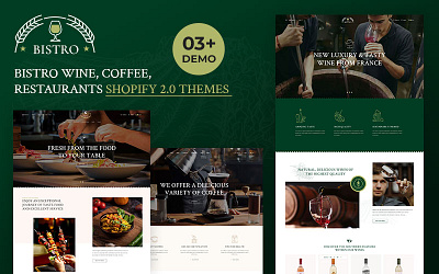 Bistro-Restaurant and Drink Shopify 2.0 Responsive Theme css3 html5 responsive design shopify theme web design