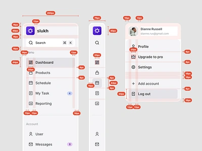 Sidebar Navigation dashboard design left menu menu minimal multi nav navigation product design side bar side nav sidebar sidenav slide over ui design user interface ux design web web design webdesign website