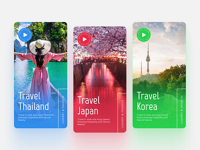 Travel & Tourism blue design destination figma green instagram instagram stories japan korea mockup pink social media social media design thailand tourism travel