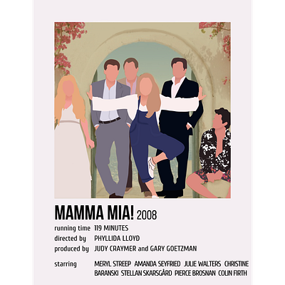 Mamma Mia (Film Poster) design digital portrait film poster graphic design illustration movie