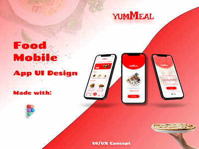 Food Mobile App UI design concept. design explore figma mobileapp uiux userinterface uxdesign visualdesign