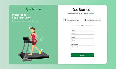 Gymlife.zone!! #gym 3d graphic design gym signup ui